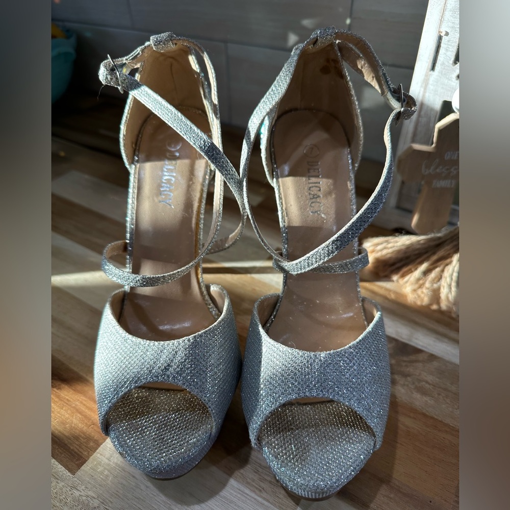 Diamond/Silver heels.
